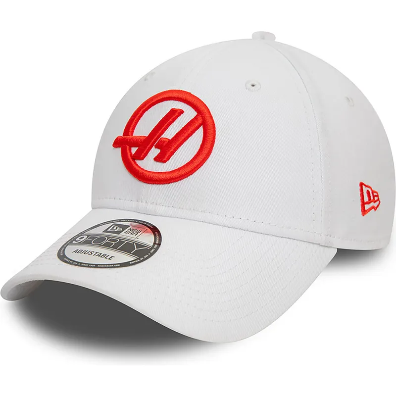 biala-czapka-z-zakrzywionym-daszkiem-snapback-9forty-haas-f1-team-formula-1-new-era