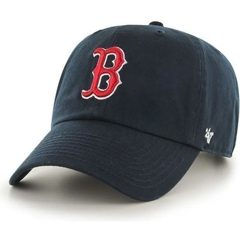 marinbla-kurvad-keps-boston-red-sox-mlb-clean-up-fran-47-brand