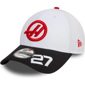 Șepci curbată alb snapback Nico Hulkenberg 9FORTY de Haas F1 Team Formula 1 de New Era
