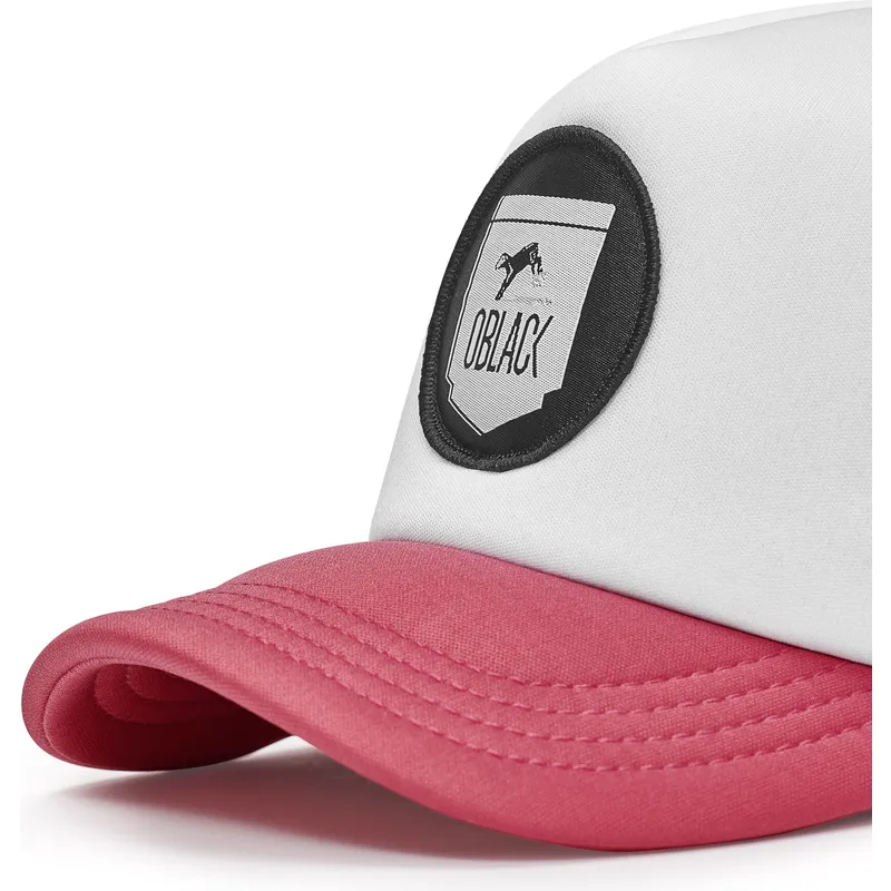 klassische-weisse-schwarze-und-rosa-trucker-kappe-von-oblack