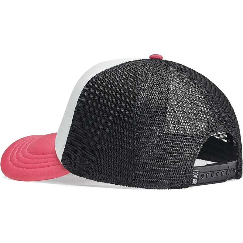 gorra-trucker-bianca-nera-e-rosa-classic-di-oblack