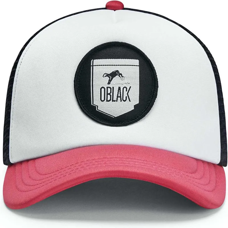 gorra-trucker-bianca-nera-e-rosa-classic-di-oblack