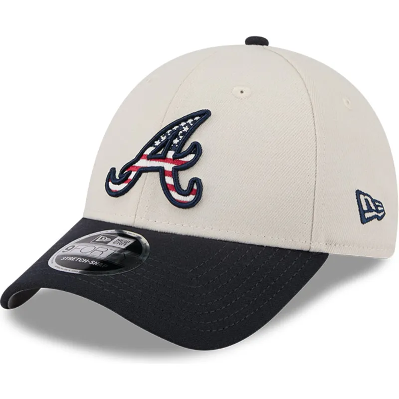 epci-curbata-bej-snapback-9forty-stretch-snap-4th-of-july-de-atlanta-braves-mlb-de-new-era