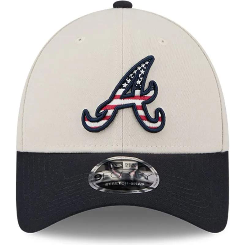 epci-curbata-bej-snapback-9forty-stretch-snap-4th-of-july-de-atlanta-braves-mlb-de-new-era