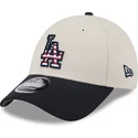 casquette-courbee-beige-et-bleue-marine-snapback-9forty-stretch-snap-4th-of-july-los-angeles-dodgers-mlb-new-era