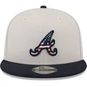 epci-plata-bej-snapback-9fifty-4th-of-july-de-atlanta-braves-mlb-de-new-era