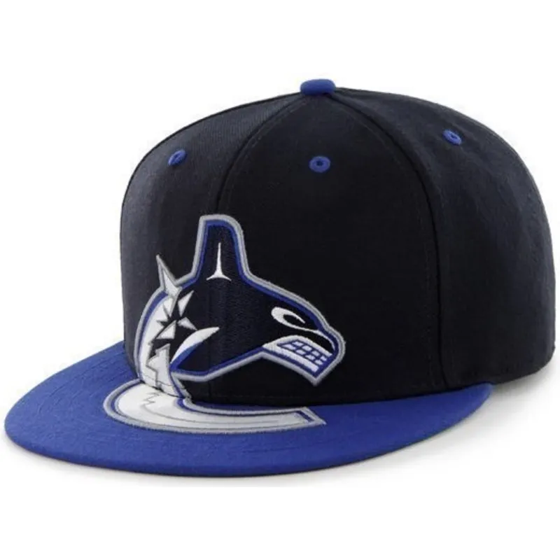 cap-plata-black-snapback-de-vancouver-canucks-nhl-de-47-brand