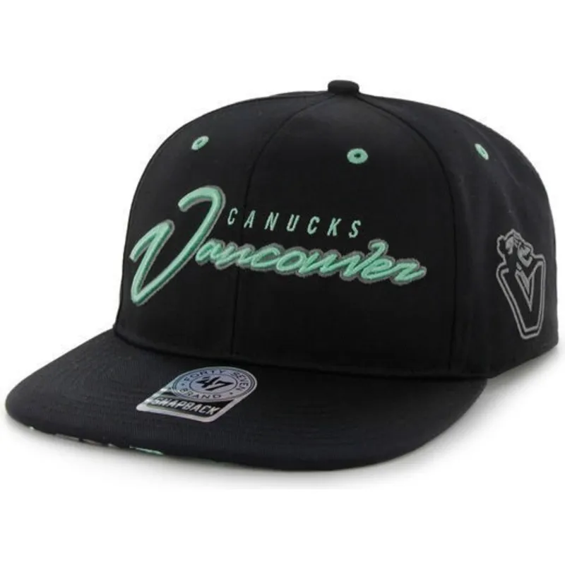 cap-plata-black-snapback-de-letras-de-vancouver-canucks-nhl-de-47-brand