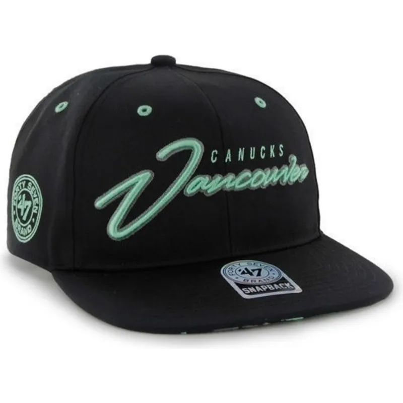 cap-plata-black-snapback-de-letras-de-vancouver-canucks-nhl-de-47-brand