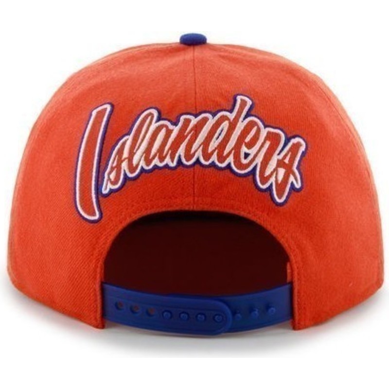 47-brand-flat-brim-new-york-islanders-nhl-orange-and-blue-snapback-cap