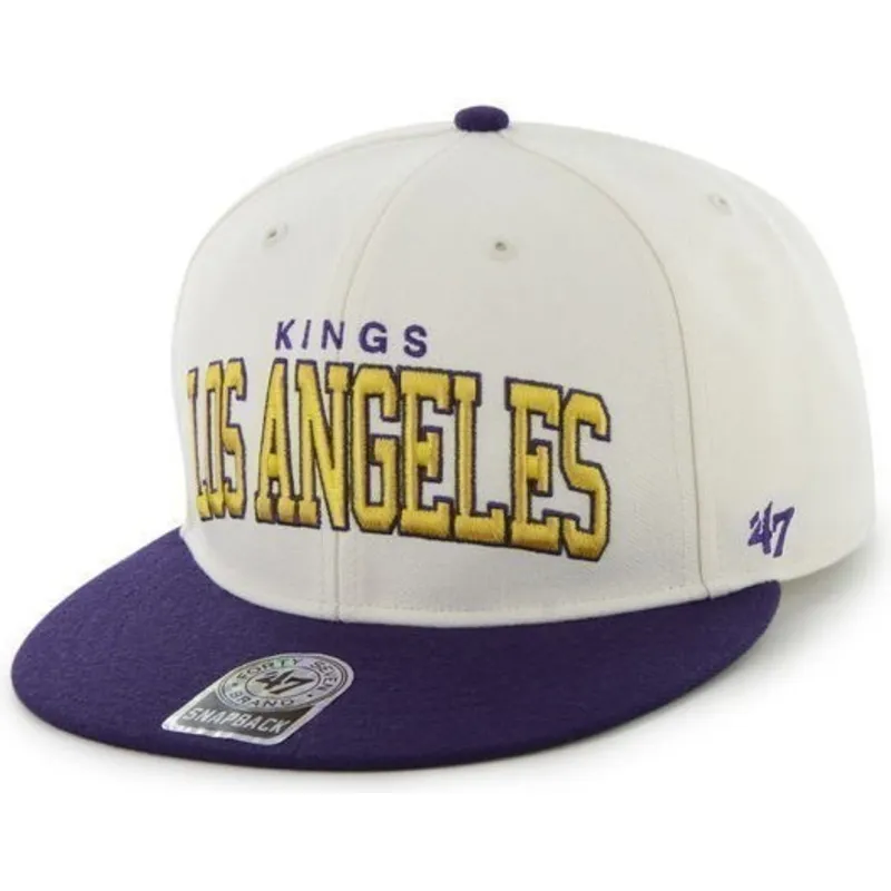 cap-plata-white-snapback-de-los-angeles-kings-nhl-de-47-brand
