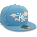 new-era-flat-brim-59fifty-cloud-new-york-yankees-mlb-blue-fitted-cap