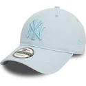 gorra-curva-azul-claro-ajustable-con-logo-azul-9twenty-league-essential-de-new-york-yankees-mlb-de-new-era