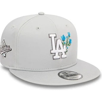 Casquette plate grise snapback 9FIFTY Seasonal Flower Los Angeles Dodgers MLB New Era