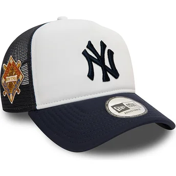 Casquette trucker blanche et bleue marine A Frame World Series New York Yankees MLB New Era