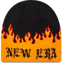 gorro-nero-e-arancione-skull-knit-flame-di-new-era