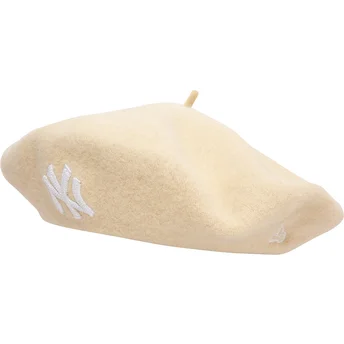 Beige damberet Wool Beret från New York Yankees MLB av New Era