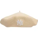 beige-damberet-wool-beret-fran-new-york-yankees-mlb-av-new-era