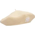 beret-beige-pour-femme-wool-beret-new-york-yankees-mlb-new-era