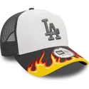 casquette-trucker-blanche-et-grise-a-frame-flame-los-angeles-dodgers-mlb-new-era