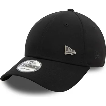 Gorra curva negra ajustable 9FORTY Pin de New Era