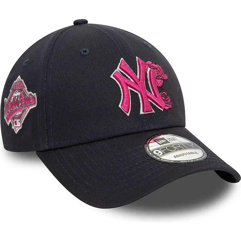 epci-curbata-bleumarin-reglabila-rosa-9forty-flower-icon-de-new-york-yankees-mlb-de-new-era