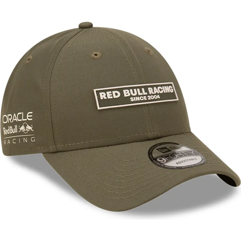 cappellino-verde-curvo-regolabile-9forty-repreve-wordmark-di-red-bull-racing-formula-1-di-new-era