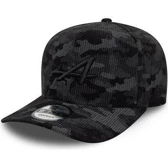 Casquette courbée noire snapback 9FIFTY Camo Cord Alpine F1 Team Formula 1 New Era