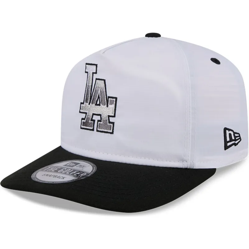 epci-curbata-alb-snapback-golfer-chrome-de-los-angeles-dodgers-mlb-de-new-era