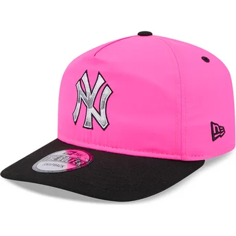 Casquette courbée rose et noire snapback GOLFER Chrome Logo New York Yankees MLB New Era