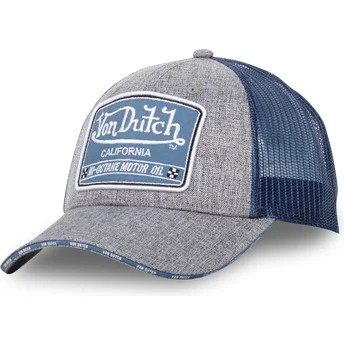 Von Dutch MIXGREY01 Grey and Blue Trucker Hat