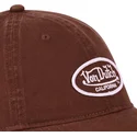 gorra-curva-marron-ajustable-log-cof-de-von-dutch