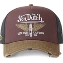 cappellino-trucker-bordeaux-nero-e-marrone-crew18-di-von-dutch