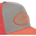 casquette-trucker-grise-et-orange-flam-von-dutch