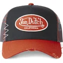 von-dutch-svart-och-orange-gror-truckerkeps