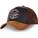 von-dutch-vint03-schwarze-und-braune-snapback-kappe-mit-gebogenem-schirm