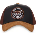 von-dutch-vint03-schwarze-und-braune-snapback-kappe-mit-gebogenem-schirm