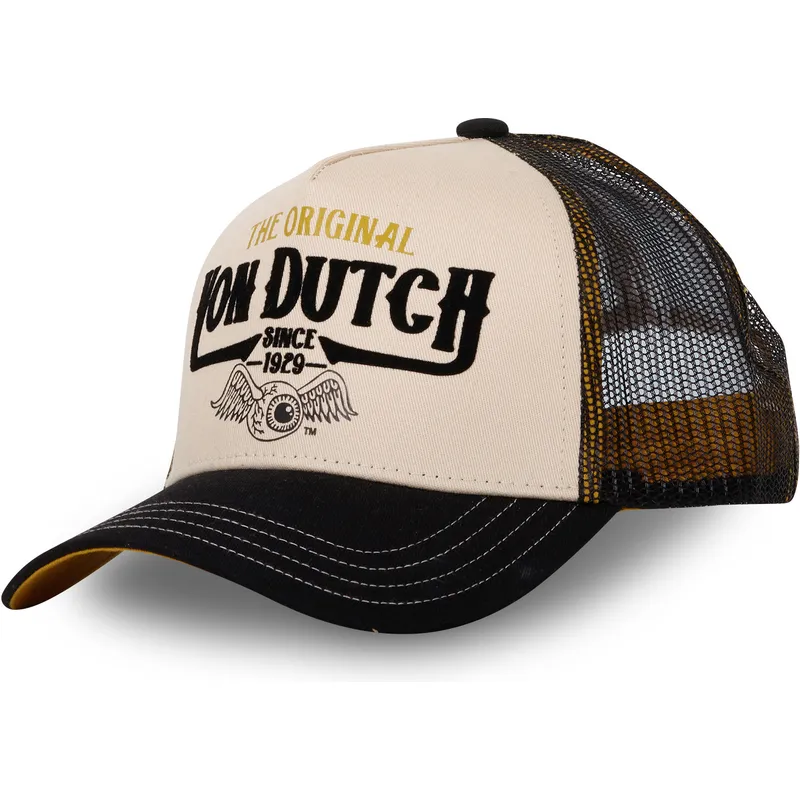 beige-und-schwarze-trucker-kappe-the-von-von-dutch