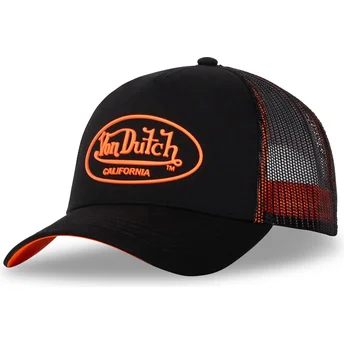 Gorra trucker negra y naranja DOM O de Von Dutch