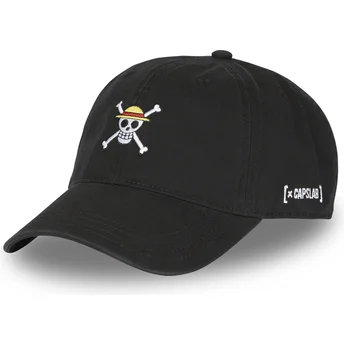 Gorra curva negra ajustable Straw Hat Pirates SKU_CD One Piece de Capslab