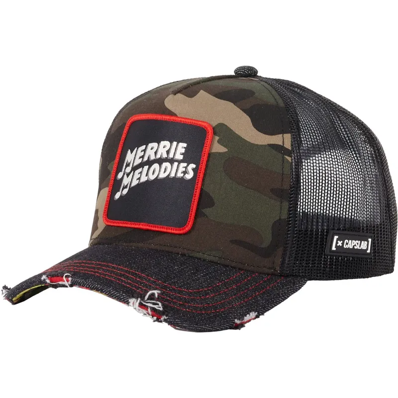 capslab-looney-tunes-merry-melodies-trucker-kappe-in-tarnfarbe-und-schwarz-loo10-fol