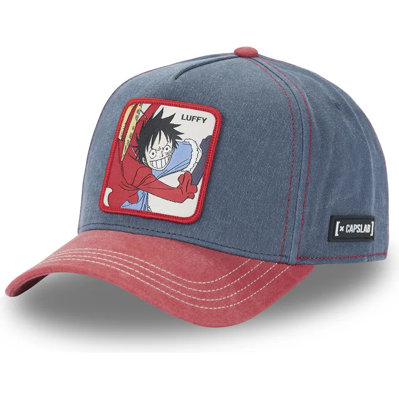 snapback-kappe-mit-gebogenem-schirm-in-blau-und-rot-monkey-d-luffy-op4-hak-one-piece-von-capslab