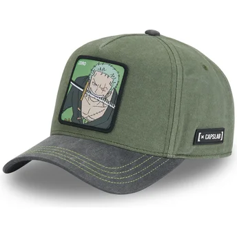 Gorra curva verde snapback Roronoa Zoro OP4 ZOR One Piece de Capslab