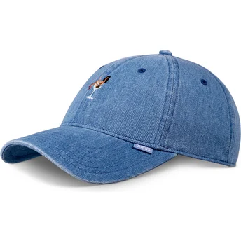 Gorra curva azul vaquero ajustable Washed Coloured Girl de Djinns