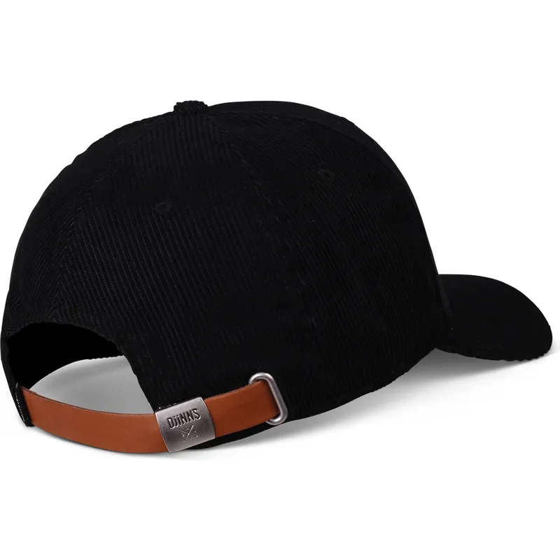 cappello-curvo-nero-regolabile-truefit-corduroy-di-djinns