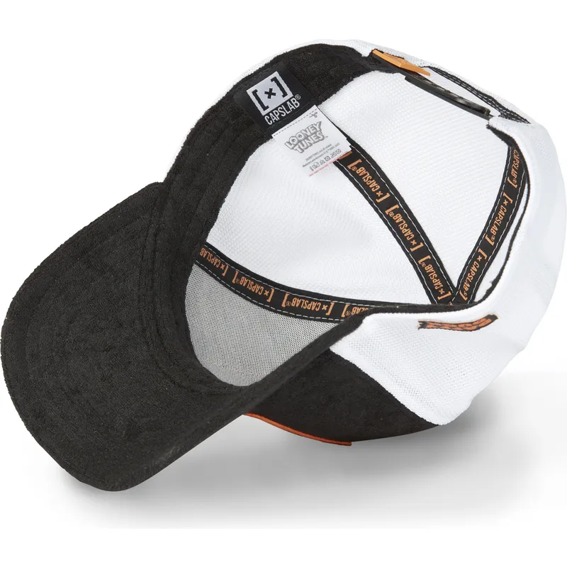 capslab-looney-tunes-daf2-ct-schwarze-und-weisse-trucker-kappe-pato-lucas