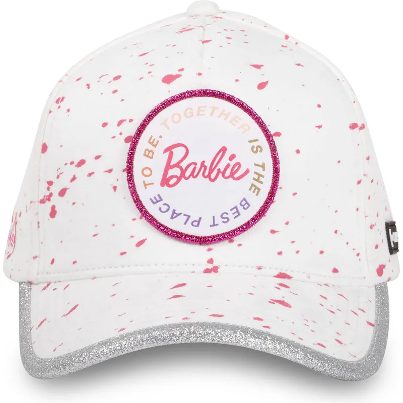 cappello-curvo-bianco-e-grigio-regolabile-bar2-barbie-di-capslab