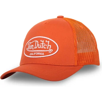 Czapka trucker pomarańczowa regulowana LOF B12 Von Dutch