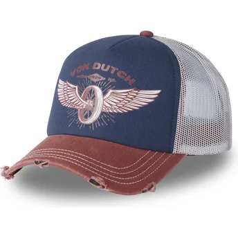 Καπέλο trucker μπλε και καφέ CREW19 από Von Dutch