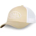 gorra-trucker-beige-y-blanca-ajustable-lof-b14-de-von-dutch